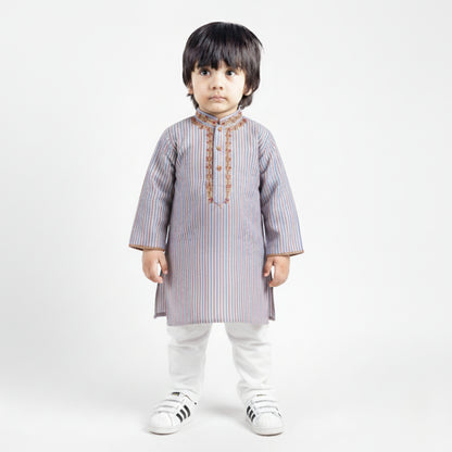 Purple Lining Shalwar Kameez – Kids