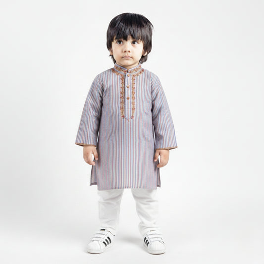 Purple Lining Shalwar Kameez – Kids