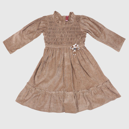 Blue Pleated Party Frock for Girls