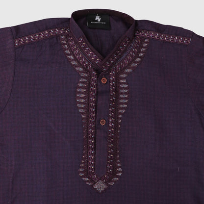 Dark Purple Shalwar Kameez – Kids