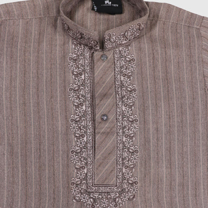 Grey Lining Shalwar Kameez – Kids