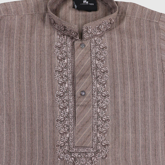 Grey Lining Shalwar Kameez – Kids