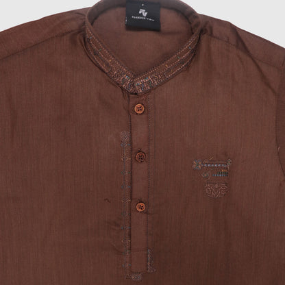 Dark Brown Kurta Shalwar – Kids