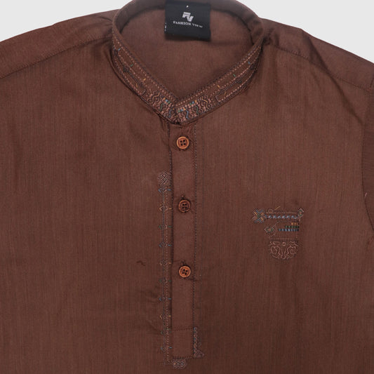 Dark Brown Kurta Shalwar – Kids