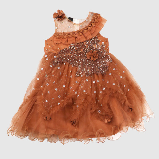 The Brown Sequin Ballerina Frock
