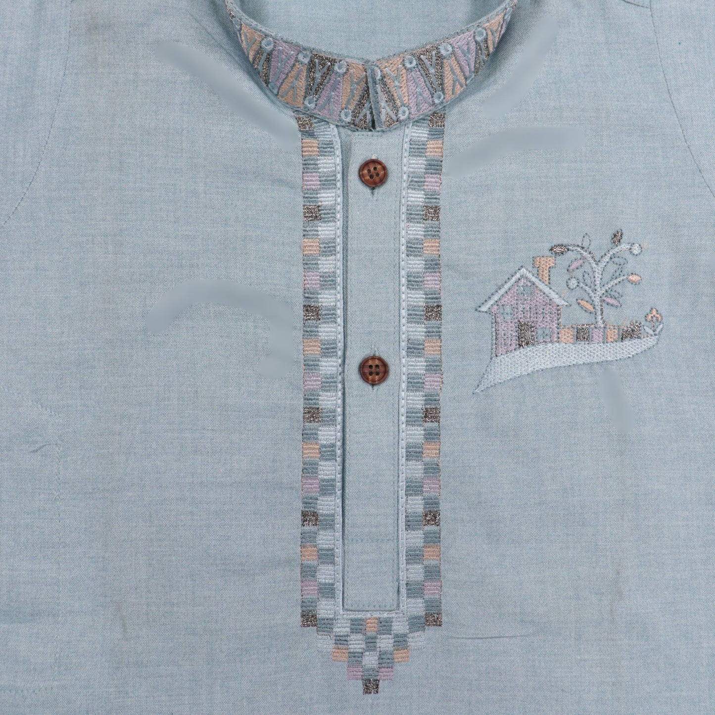 Sky Blue Kurta with Pajama – Kids