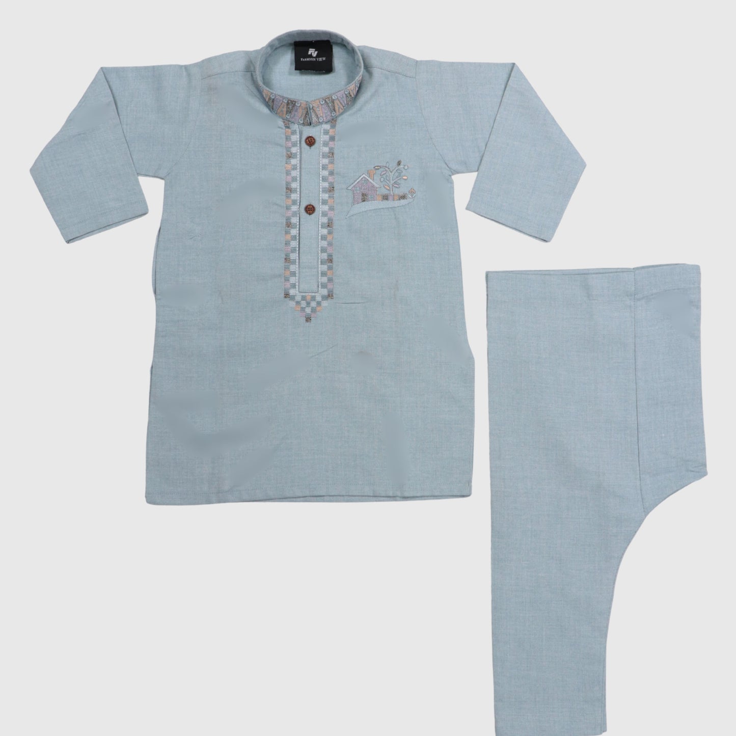 Sky Blue Kurta with Pajama – Kids