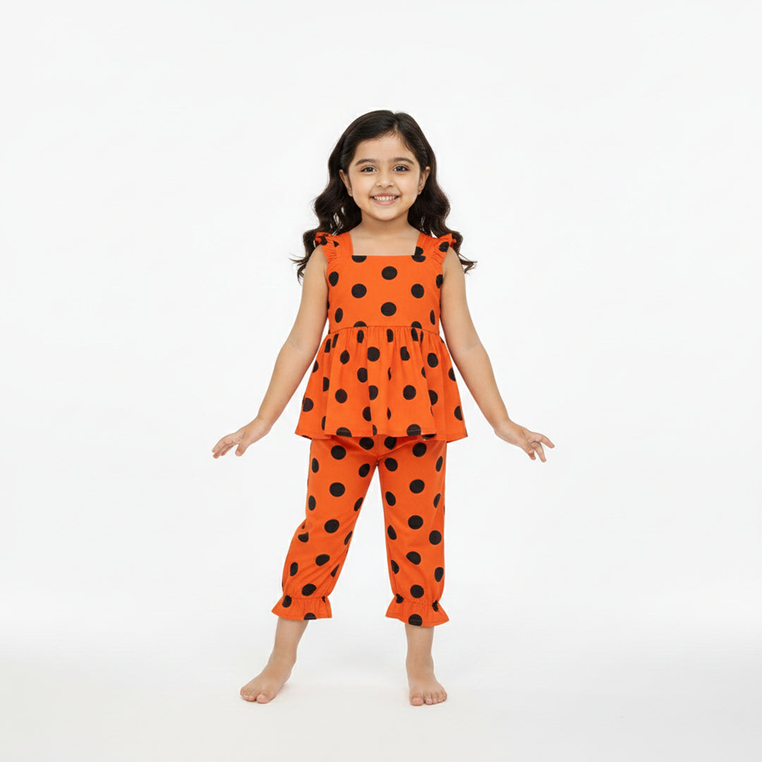 Orange Dotty Summer Set