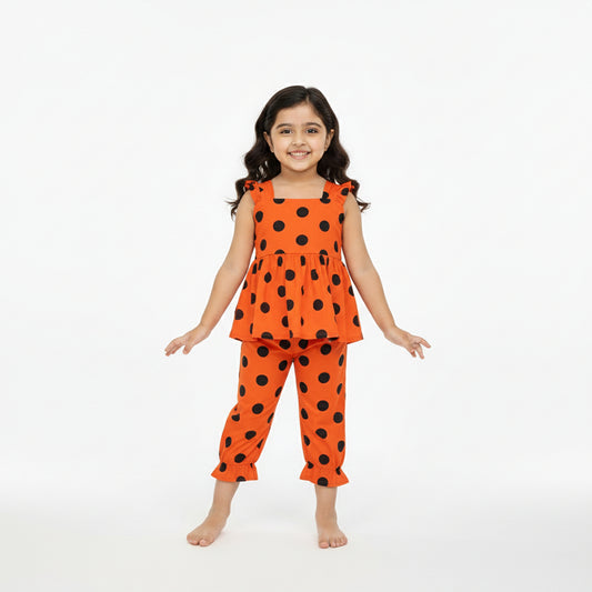 Orange Dotty Summer Set
