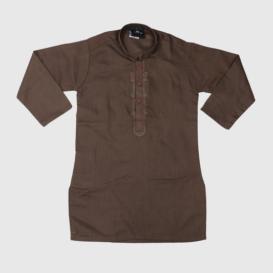 Dark Brown Kurta Pajama – Kids