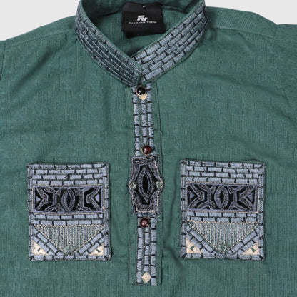 Green Shalwar Kameez – Kids