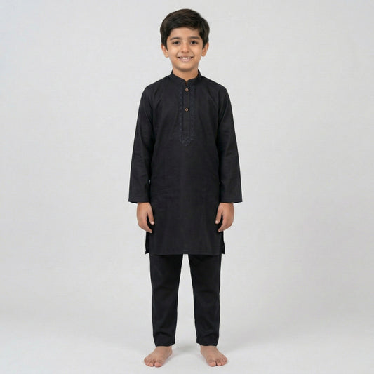 Black Shalwar Kameez – Kids