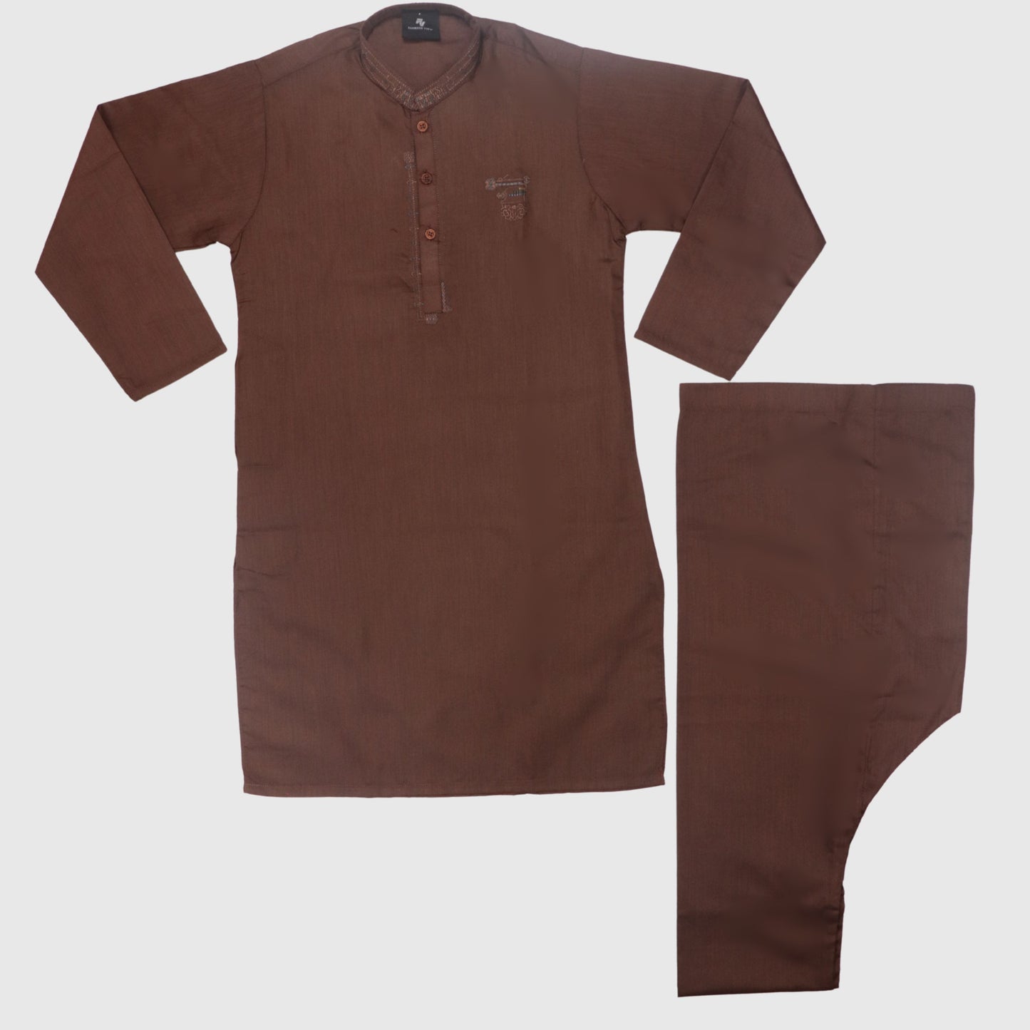 Dark Brown Kurta Shalwar – Kids
