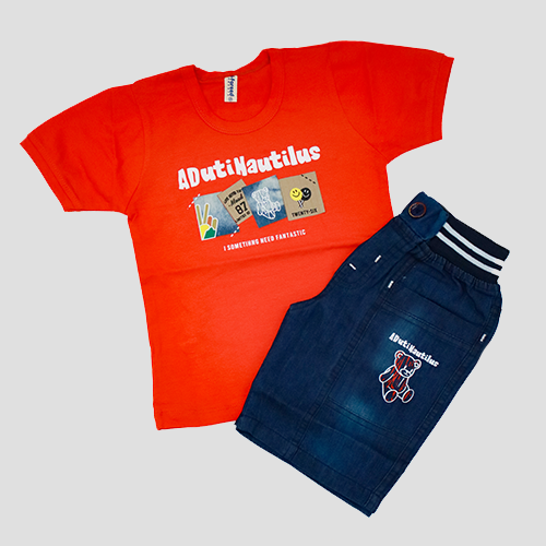 Kids' Denim Shorts & T-Shirt Set