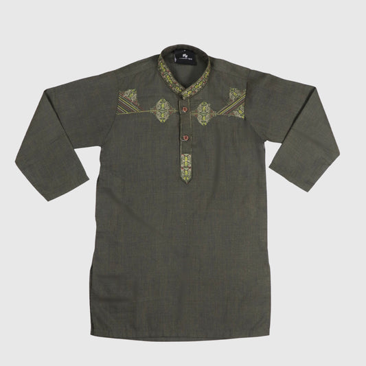 Dark Green Kurta Pajama – Kids