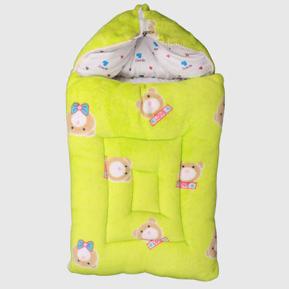 Baby Sleeping Bag – Lime Green Teddy Bear