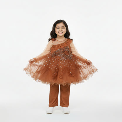 The Brown Sequin Ballerina Frock