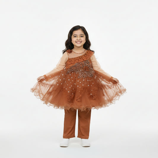 The Brown Sequin Ballerina Frock