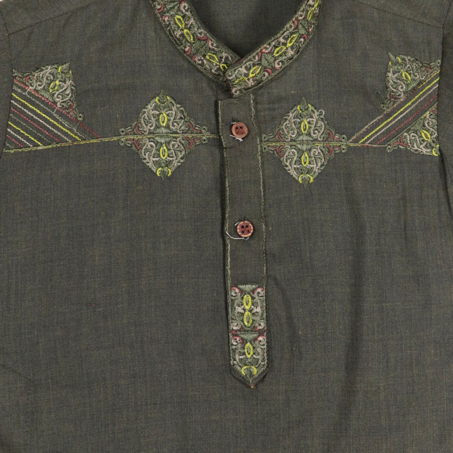 Dark Green Kurta Pajama – Kids