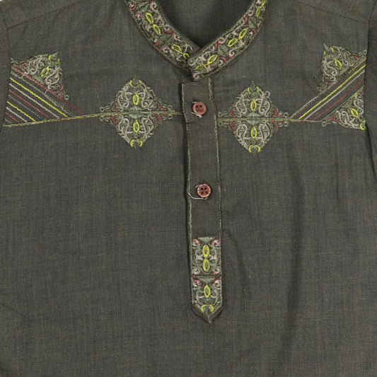 Dark Green Kurta Pajama – Kids
