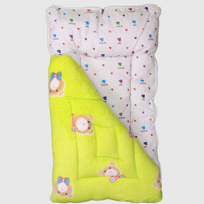 Baby Sleeping Bag – Lime Green Teddy Bear