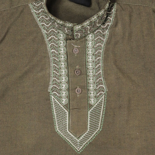 Olive Green Shalwar Kameez – Kids