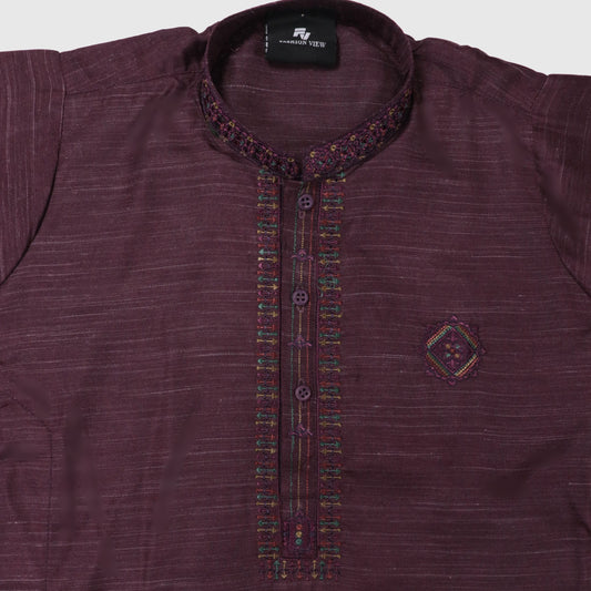 Dark Maroon Shalwar Kameez – Kids