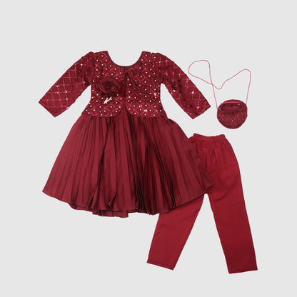 Floral Detail Party Frock for Girls
