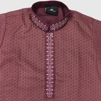 Red Shalwar Kameez with Maroon Shalwar – Kids