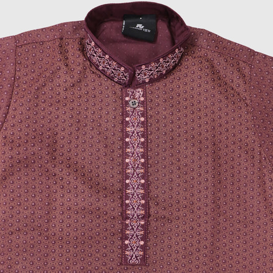 Red Shalwar Kameez with Maroon Shalwar – Kids