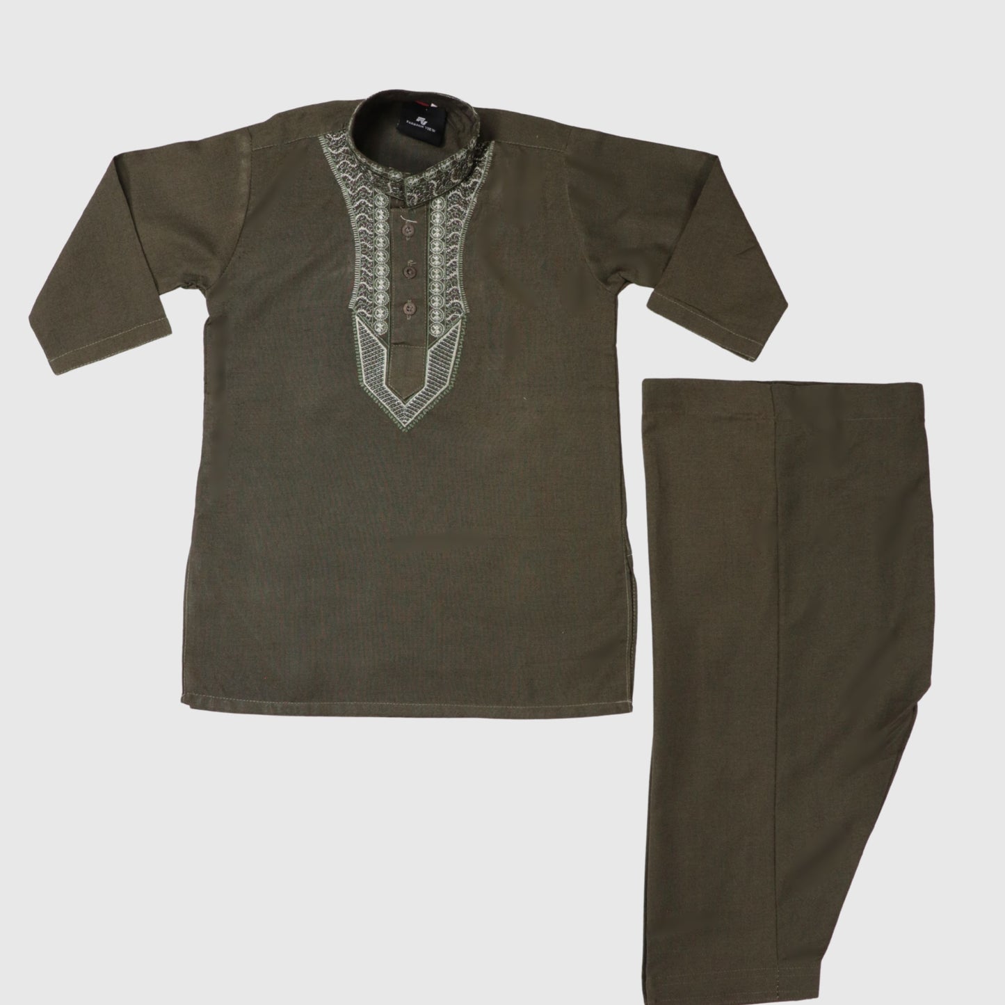 Olive Green Shalwar Kameez – Kids