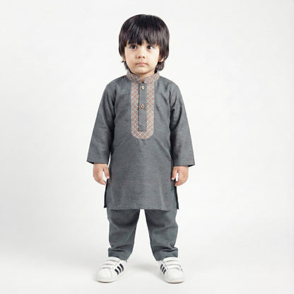 Grey Shalwar Kameez – Kids