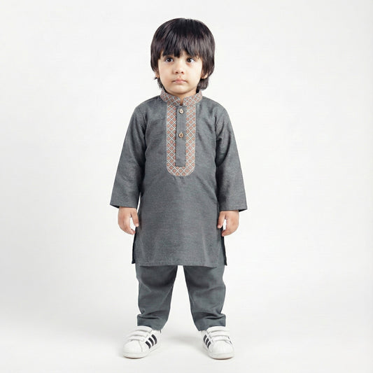 Grey Shalwar Kameez – Kids