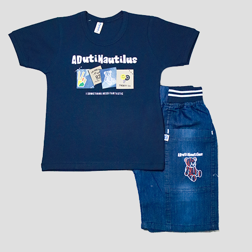 Kids' Denim Shorts & T-Shirt Set
