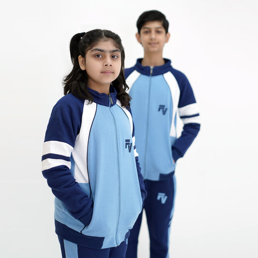 Fashion View Exclusive Fleece Tracksuit | Blue | Unisex, 3-14 Years