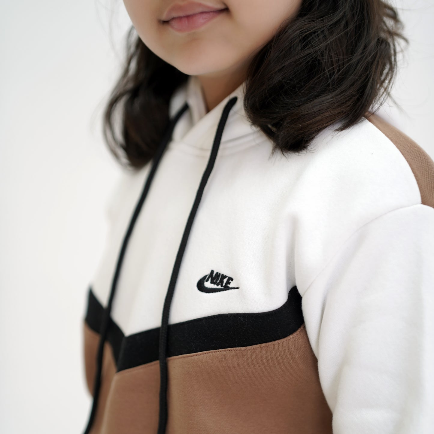 Nik Kids Fleece Tracksuit | Brown & White | Unisex, Ages 3-14